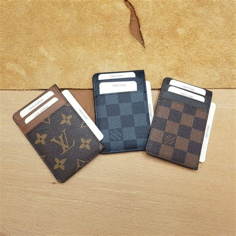 lv coin card holder brown